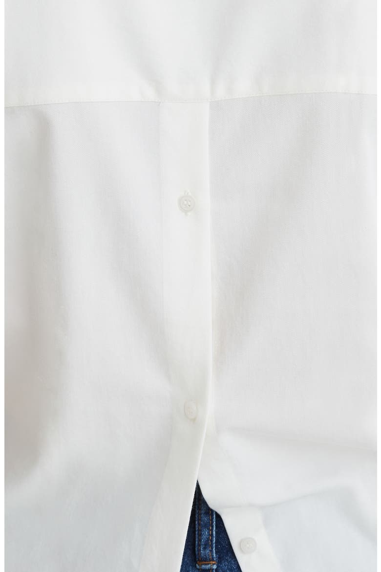 Courier Button Back Shirt, Alternate, color, PURE WHITE