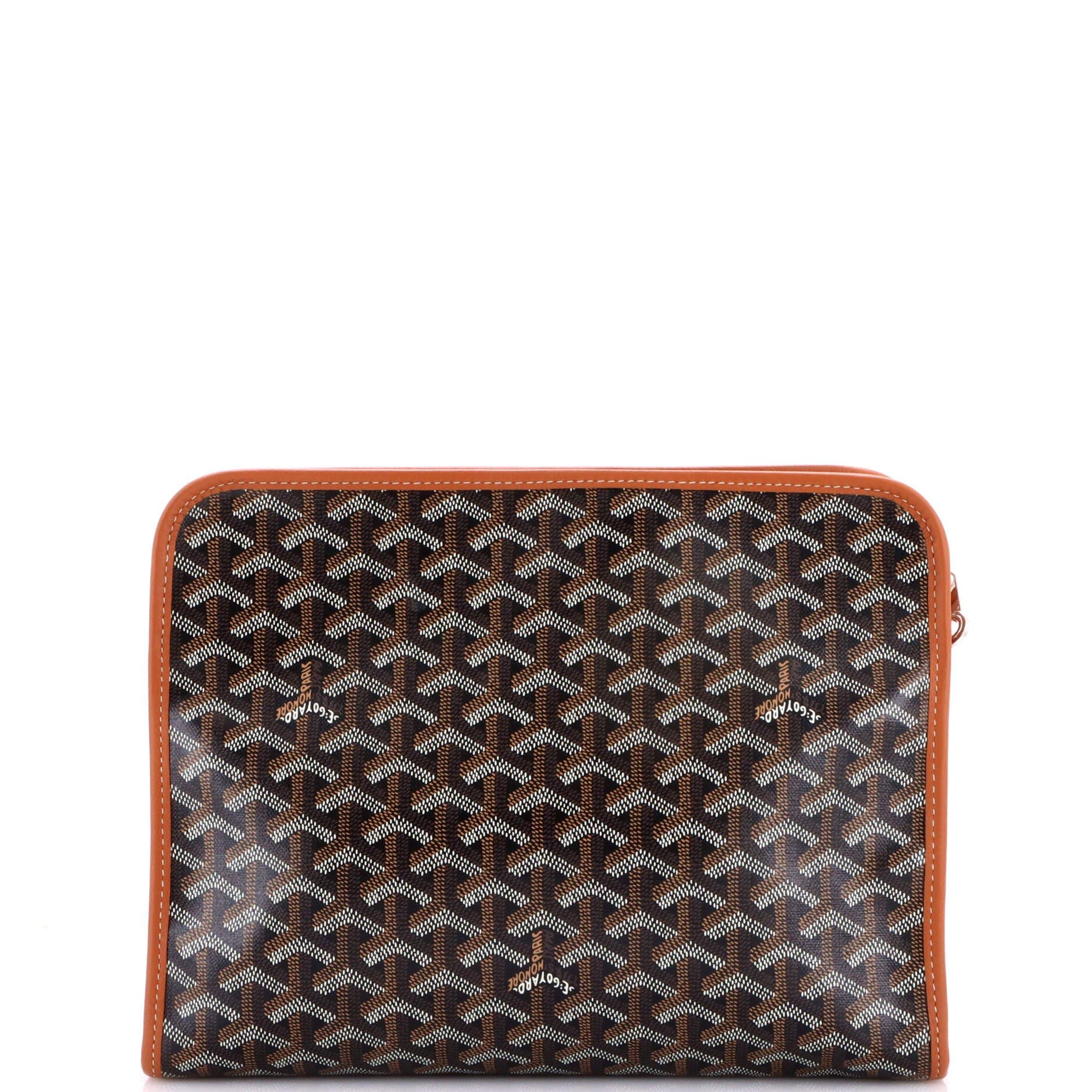 Pre-Owned Goyard Jouvence Toiletry Pouch Coated Canvas GM, Alternate, color, Black