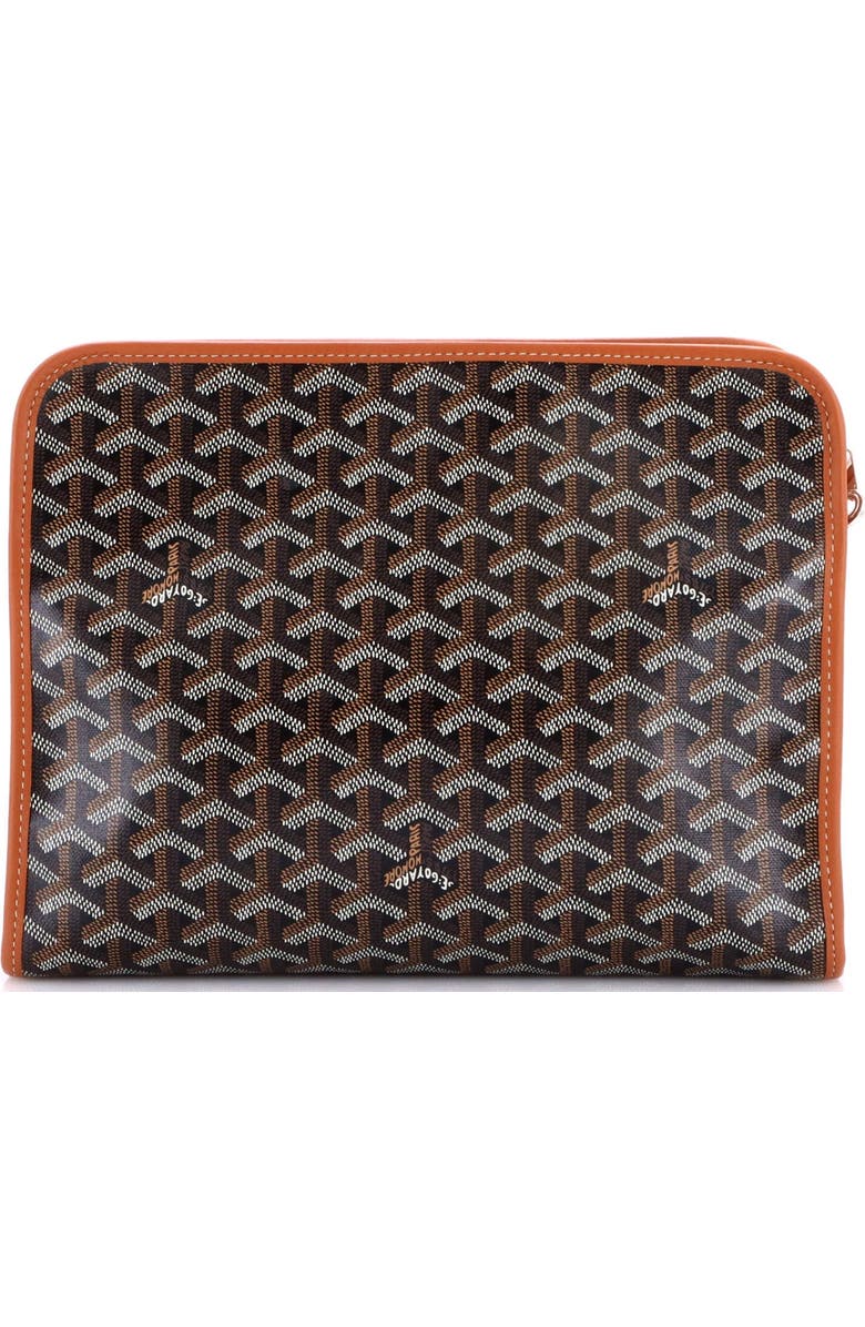 Pre-Owned Goyard Jouvence Toiletry Pouch Coated Canvas GM, Alternate, color, Black