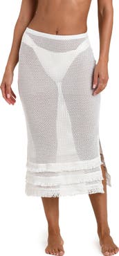 Sunshine 79 Flora Flair Open Stitch Cover-Up Midi Skirt