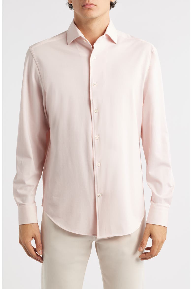 Devon OoohCotton® Button-Up Shirt, Main, color, PRIMEROSE