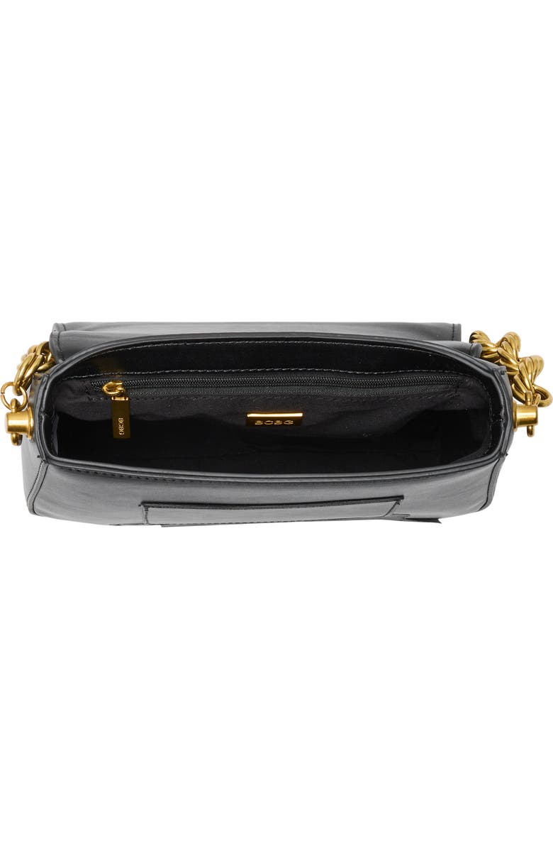 BCBG Twisted Top Handle Saddle Bag, Alternate, color, Black