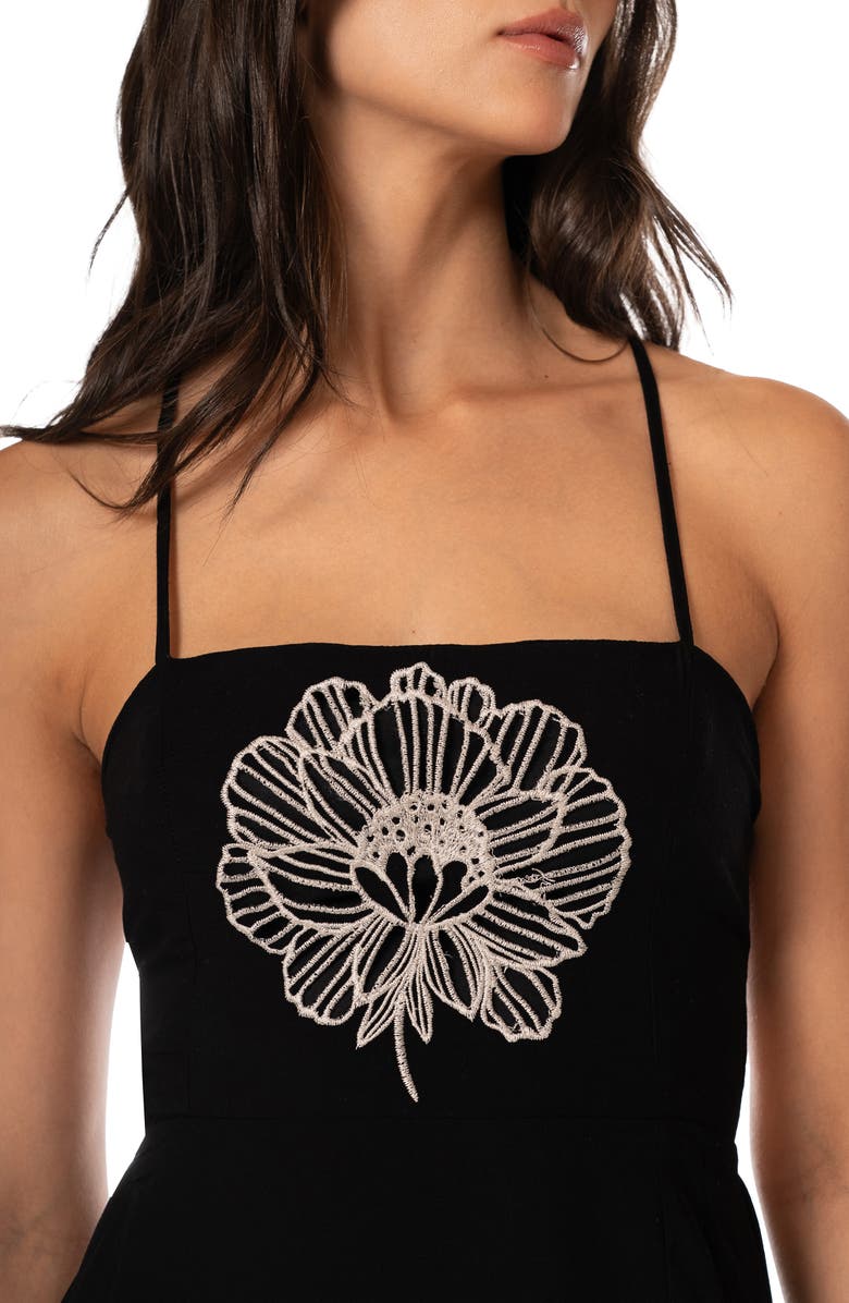 Maaji Eclipse Flora Remi Cover-Up Dress, Alternate, color, Black