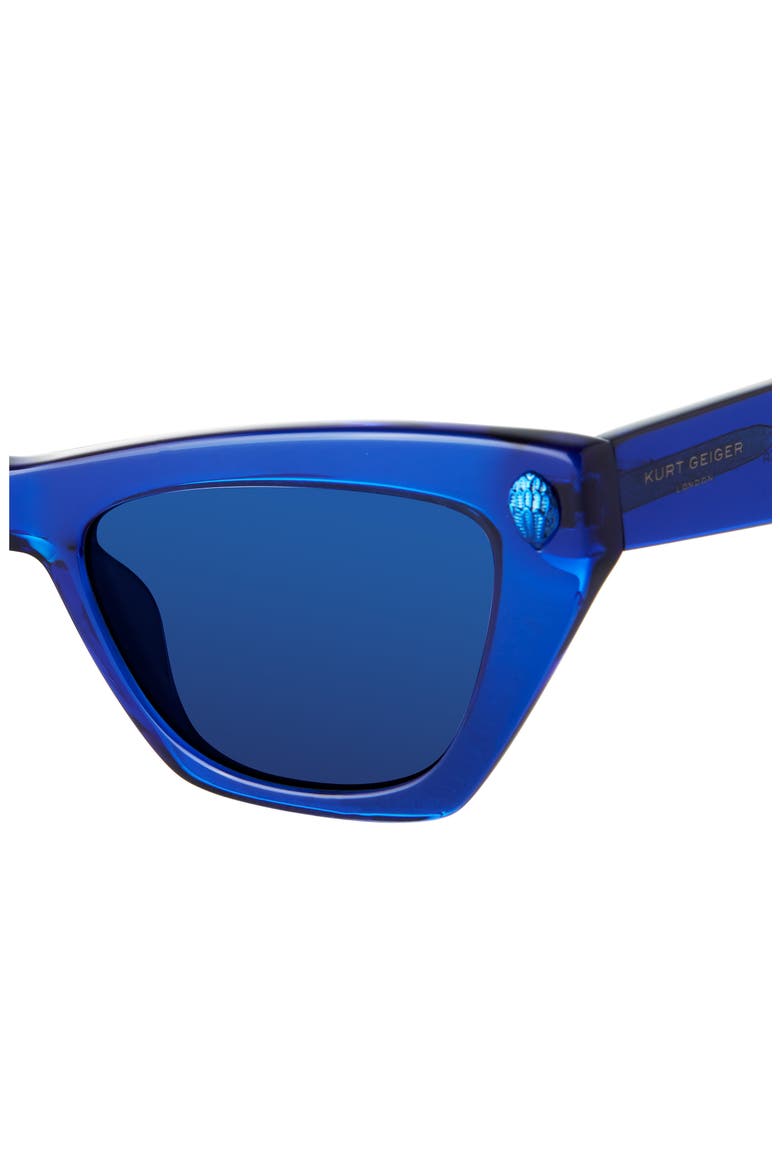 51mm Cat Eye Sunglasses, Alternate, color, BLUE GLITTER/ BLUE FLASH SPPZ