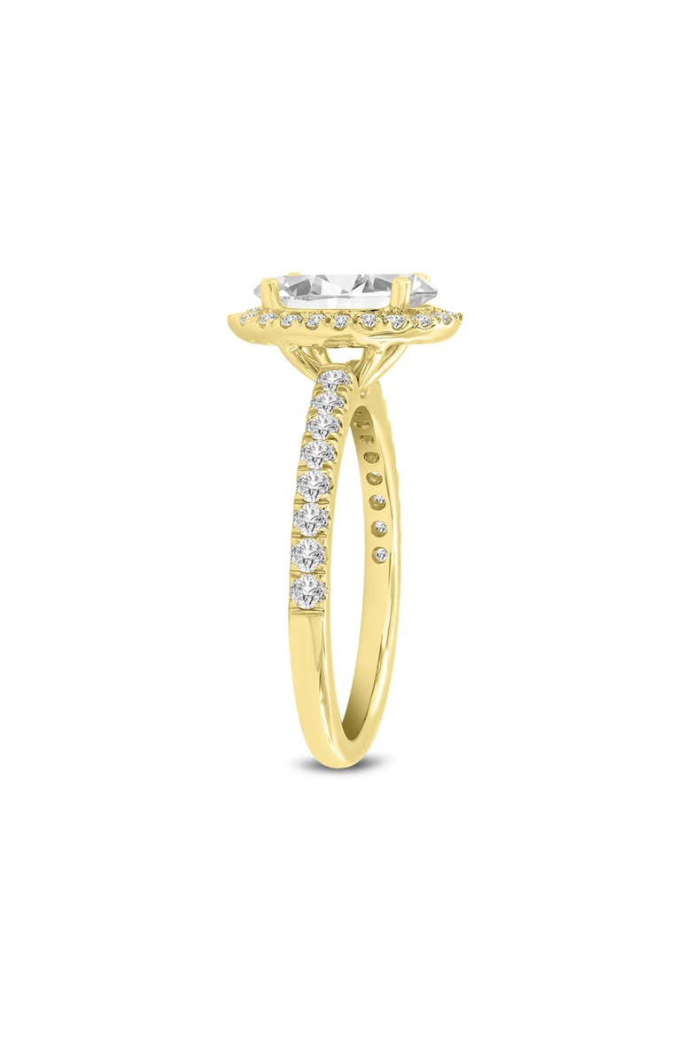 LuvMyJewelry Laurentia 14K Yellow Gold Oval Lab Grown Diamond Halo Engagement Ring - 1.95 Ct, Alternate, color, 