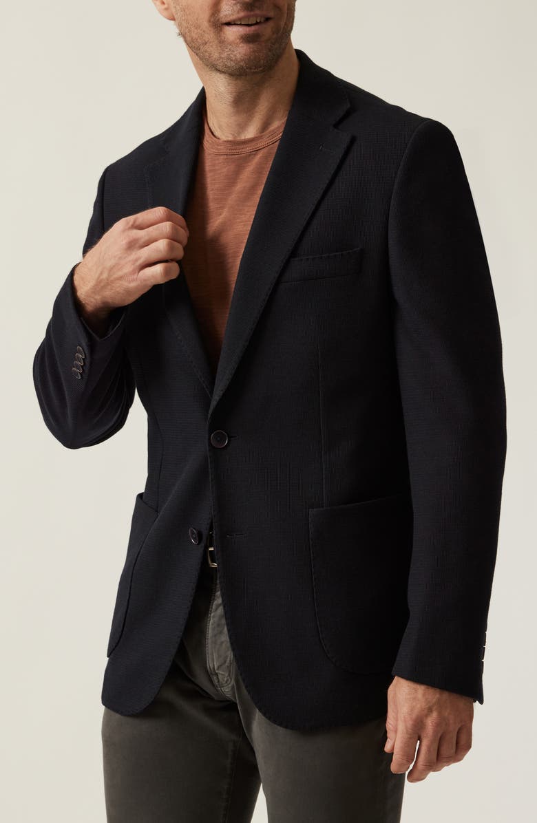 34 Heritage Matteo Slim Fit Navy Knit Blazer, Alternate, color, Navy
