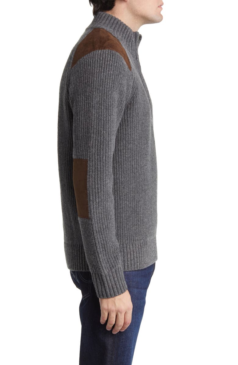 Brooks Brothers Military Wool Half Zip Sweater, Alternate, color, 