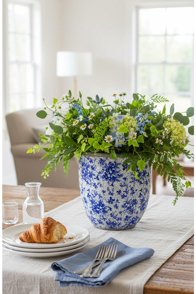 Lilibeth Tall Planter, Alternate, color, BLUE