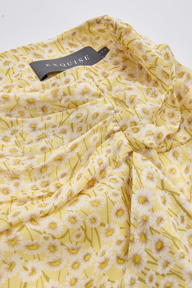 Aubert Asymmetrical Ruffle Hem Printed Mini Skirt, Alternate, color, Multi Color