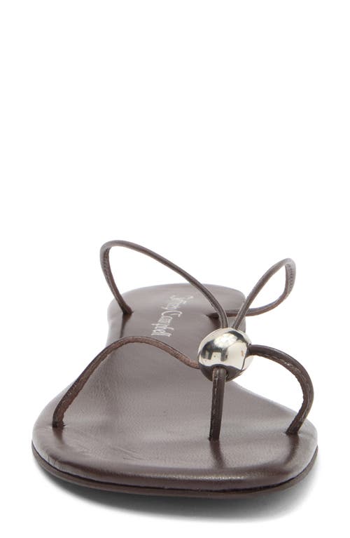 Jeffrey Campbell Cherished Sandal In Dark Brown Silver