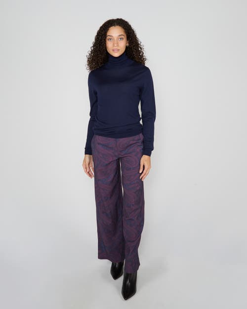 Lords Of Harlech Rona Turtleneck Sweater In Blue