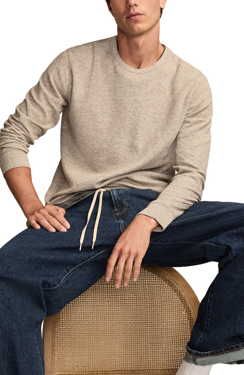 Lucky Brand Duofold Textured Long Sleeve Cotton T-Shirt, Alternate, color,