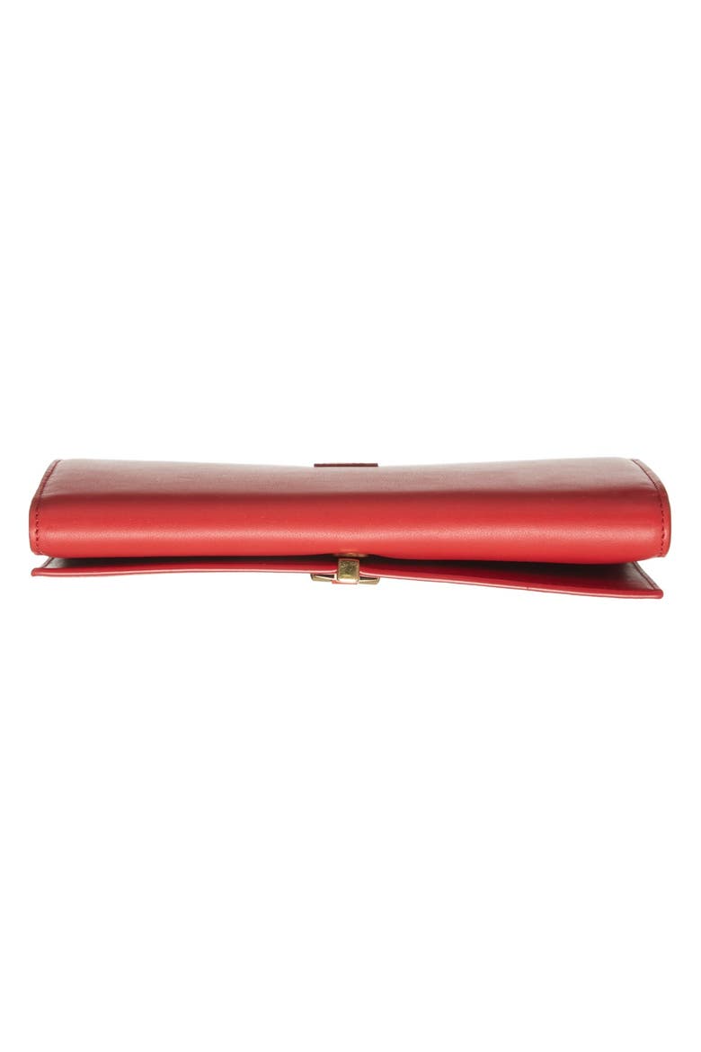 'Large Ligne Y' Leather Wallet, Alternate, color, LIPSTICK RED