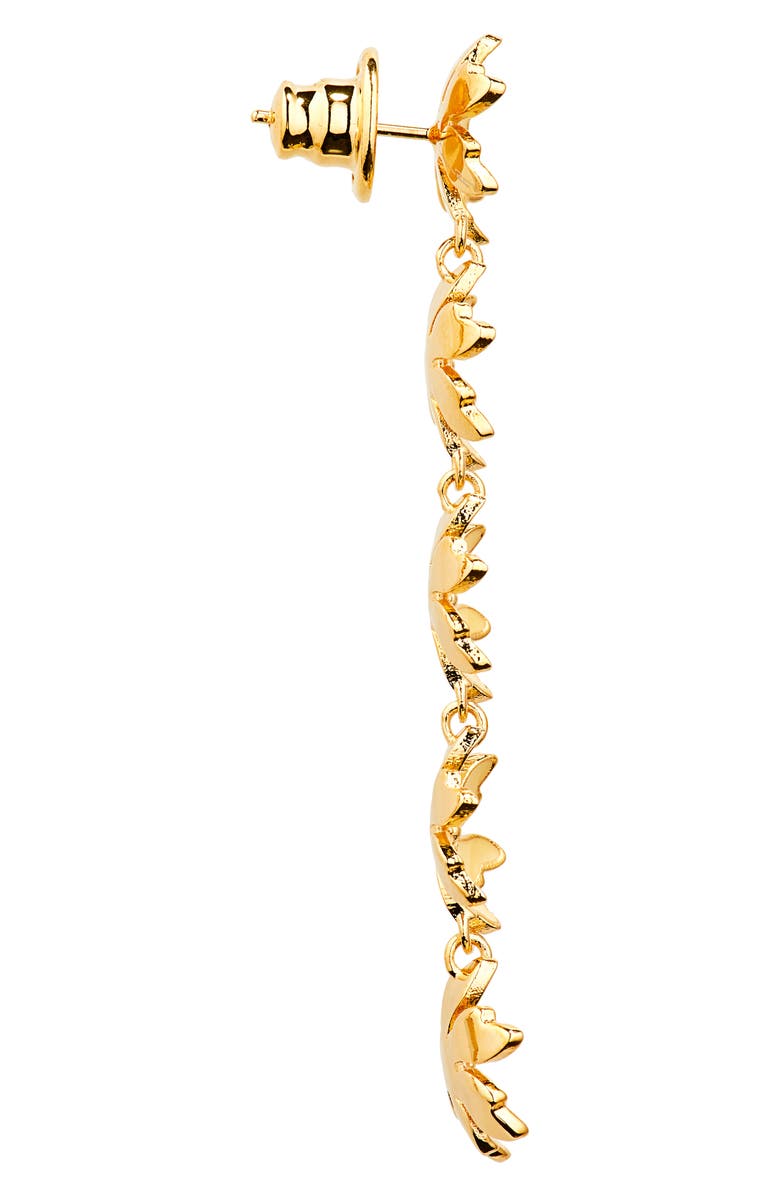 Oscar de la Renta Cherry Blossom Linear Drop Earrings, Alternate, color, Yellow