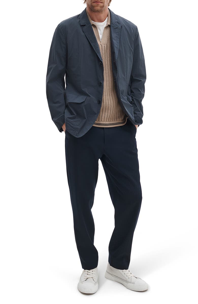 rag & bone Open Stitch Johnny Collar Polo, Alternate, color, Warm Grey