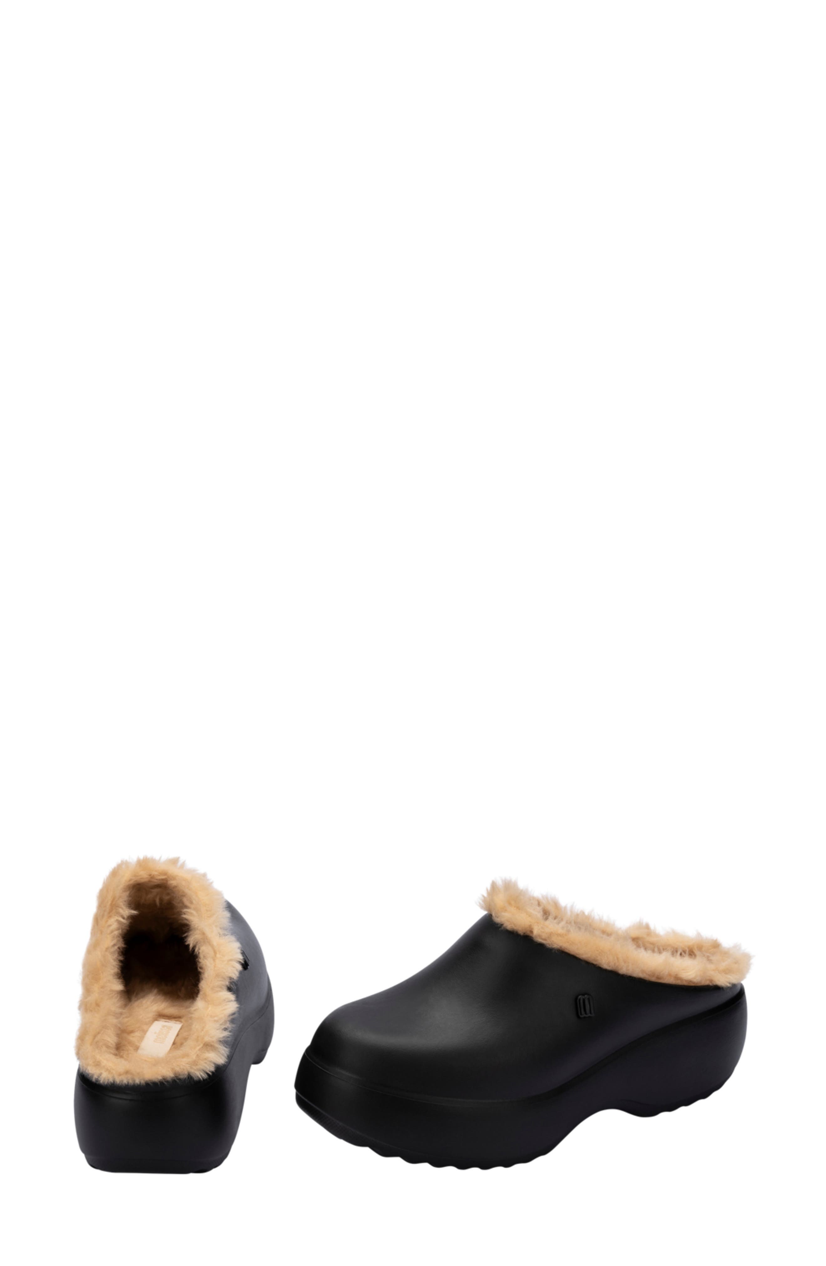 Melissa Free Fluffy Faux Fur Lined Clog, Alternate, color, 
