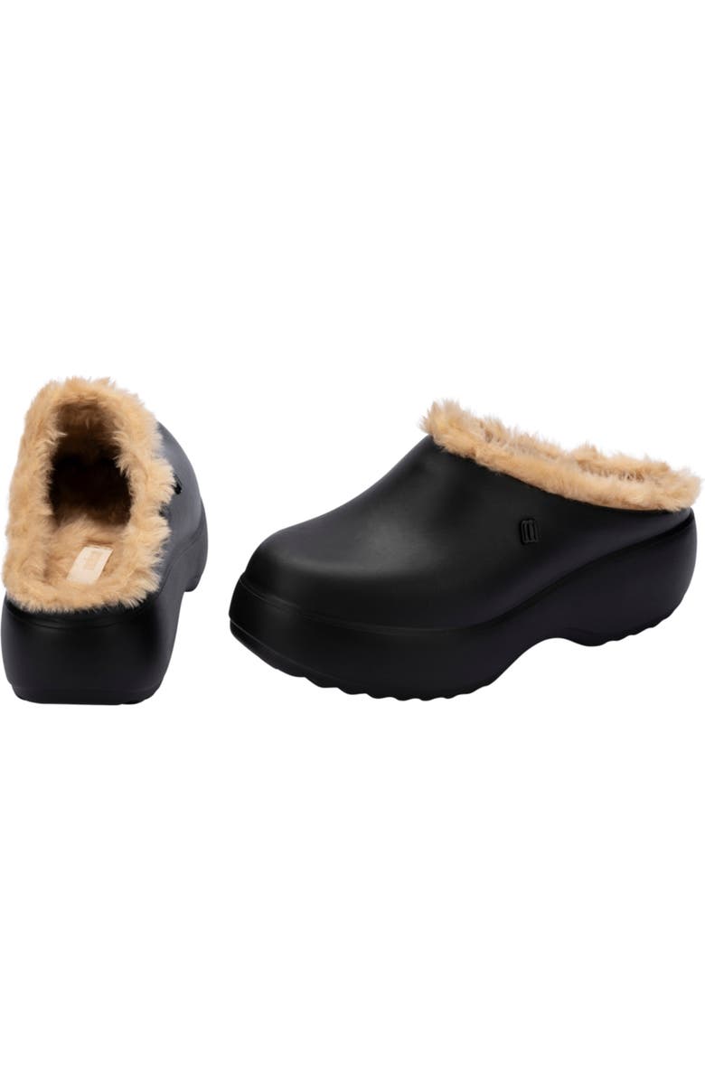 Melissa Free Fluffy Faux Fur Lined Clog, Alternate, color,