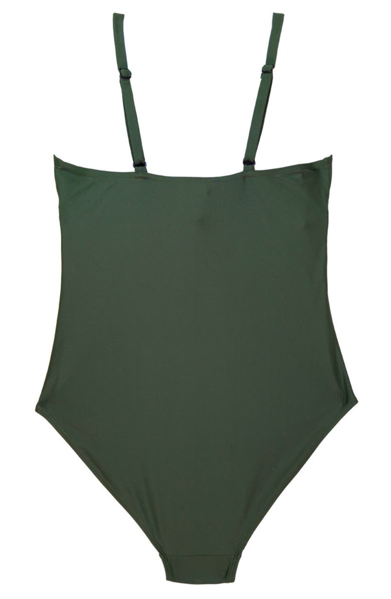 Splash About Ladies Tummy Control Bathing Suit, Alternate, color, Forest Green