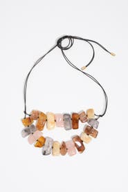 Bimba y Lola Resin Tie Necklace