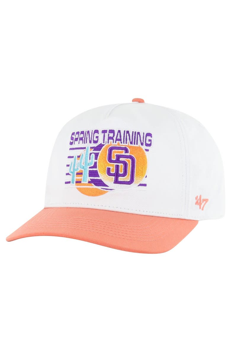 '47 Men's '47 White San Diego Padres Spring Training Cactus League Solar Hitch Adjustable Hat, Main, color, 