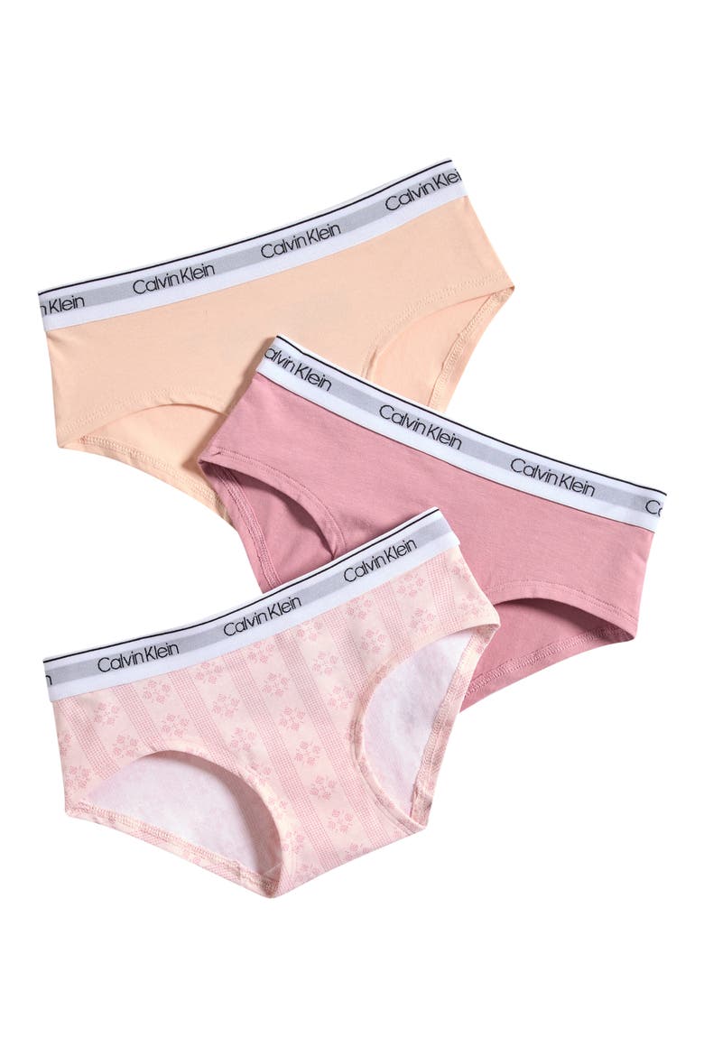 Kids' 3-Pack Hipster Briefs, Main, color, PINK PEACH