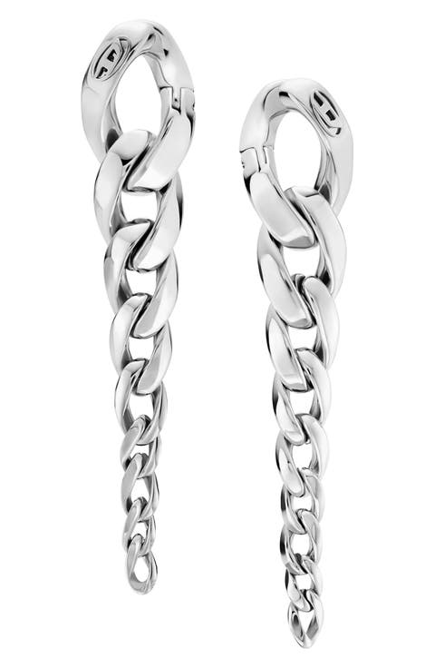 Curb Chain Drop Earrings
