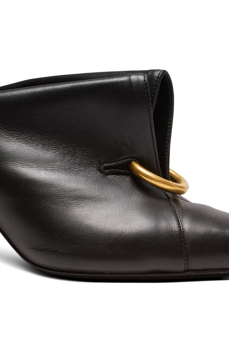 Balmain Lambskin leather mules with front piercing, Alternate, color, Black