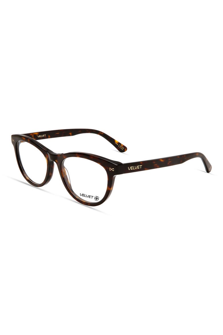 Carol 55mm Oval Optical Glasses, Alternate, color, Tortoise