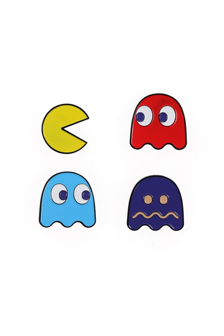 PAC-MAN Classic Characters 4-Piece Enamel Pin Set | Toynk Exclusive, Main, color, Multi-Color