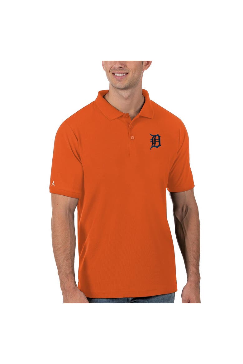 Men's Antigua Orange Detroit Tigers Legacy Pique Polo, Main, color, Orange