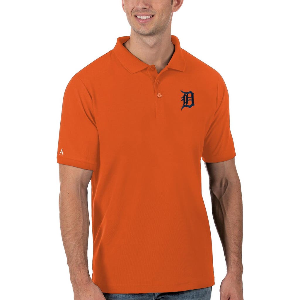 Antigua Orange Detroit Tigers Legacy Pique Polo