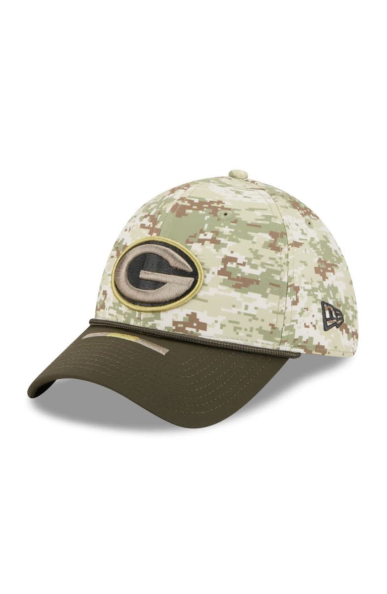 New Era Men's New Era  Camo Green Bay Packers 2025 Salute to Service 39THIRTY Flex Hat, Alternate, color, Camo