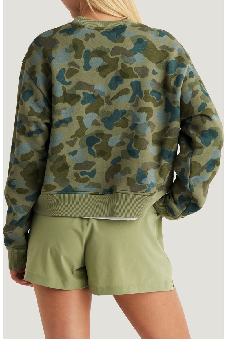 Northcoast Sweatshirt, Alternate, color, WATERCOLOR CAMO OIL GREEN