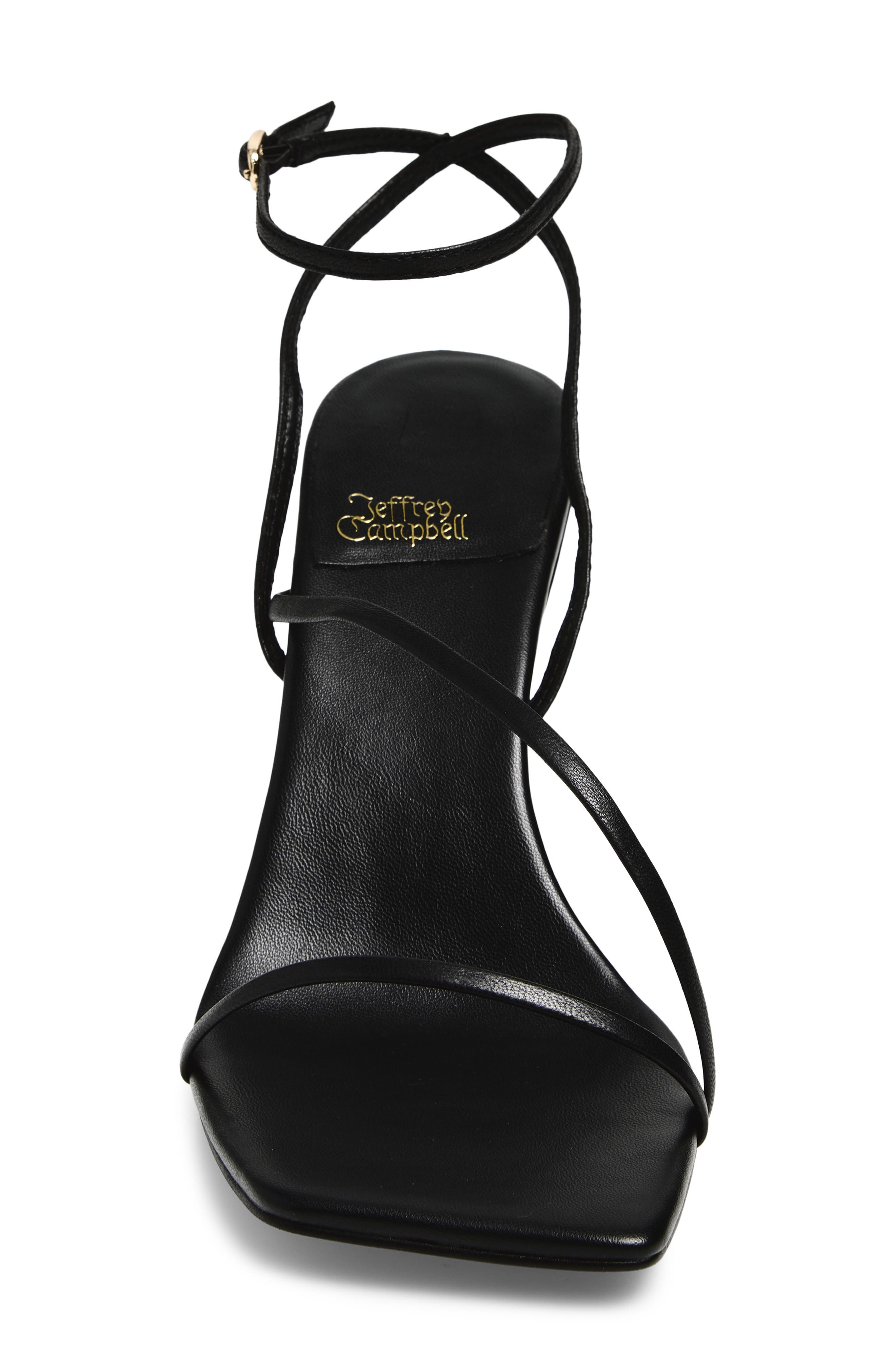 Jeffrey Campbell Highlight Ankle Strap Wedge Sandal, Alternate, color, Black