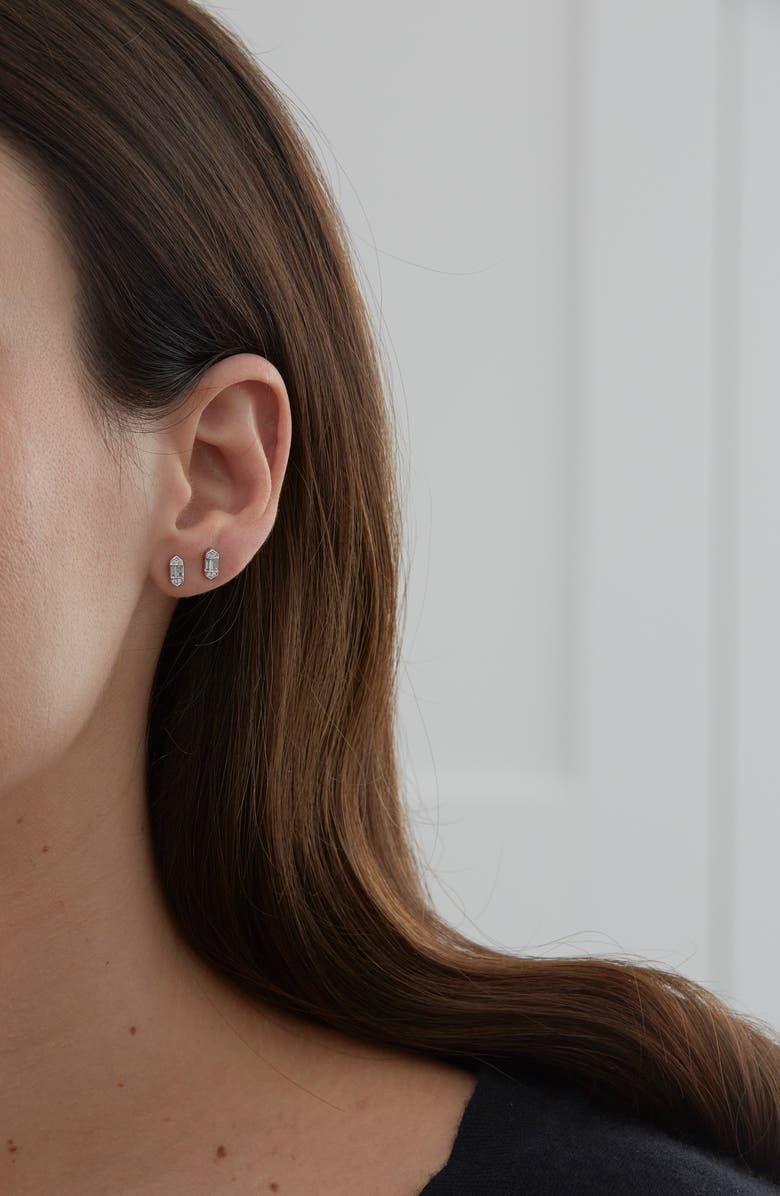 Sara Weinstock Taj Diamond Stud Earrings, Alternate, color, 18K Wg