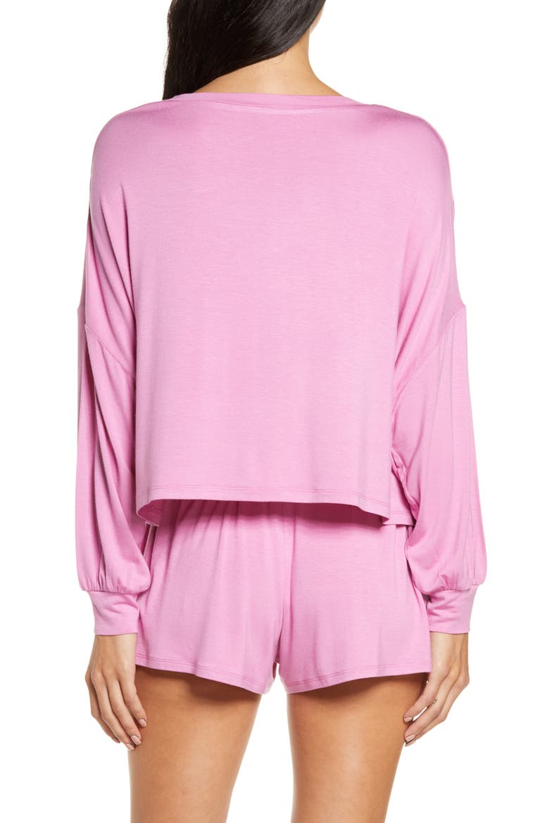 Intimates All American Long Sleeve Shortie Pajamas, Alternate, color, DELIGHTFUL