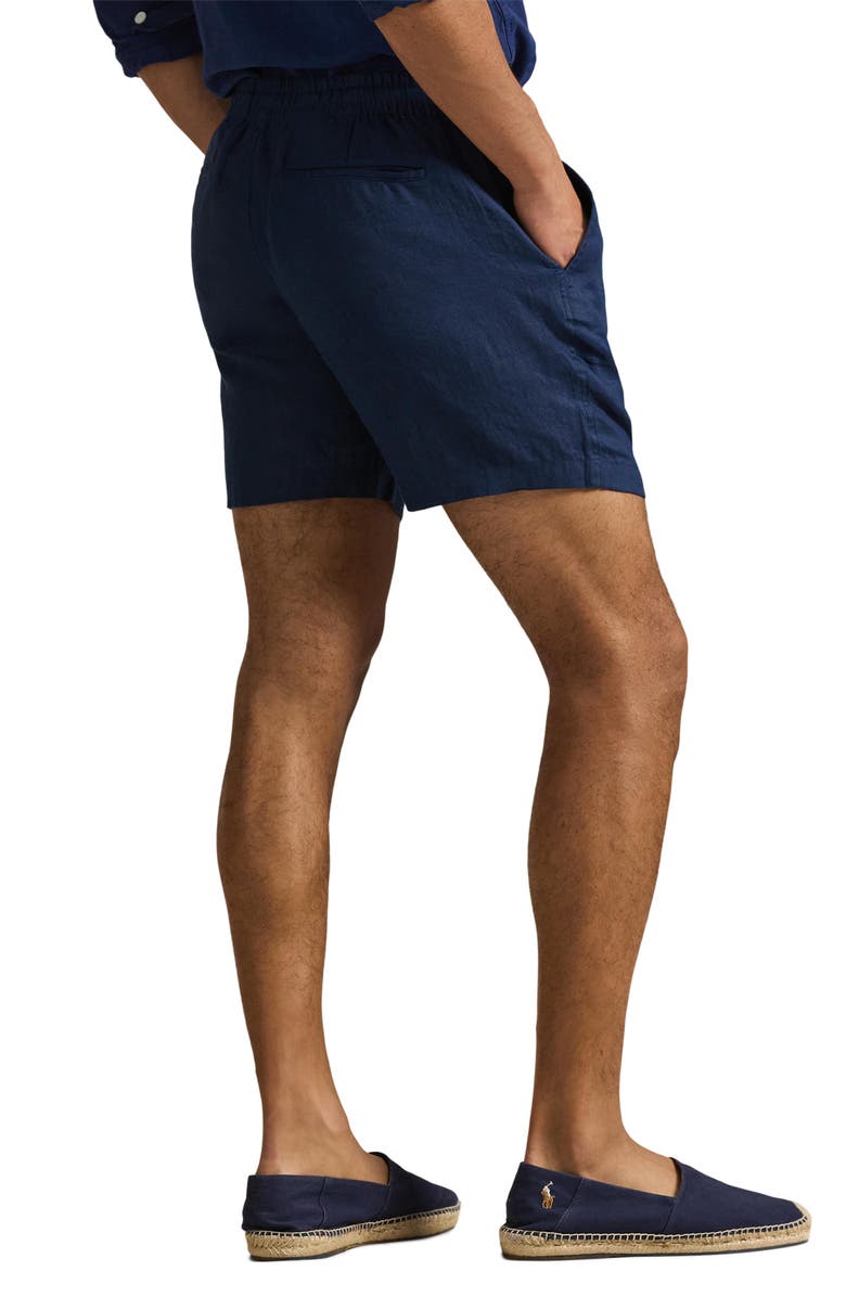 Polo Ralph Lauren Prepster Linen 6-Inch Shorts, Alternate, color, Newport Navy