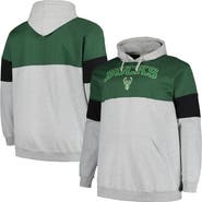 FANATICS Men's Fanatics Branded Hunter Green/Black Milwaukee Bucks Big & Tall Pullover Hoodie