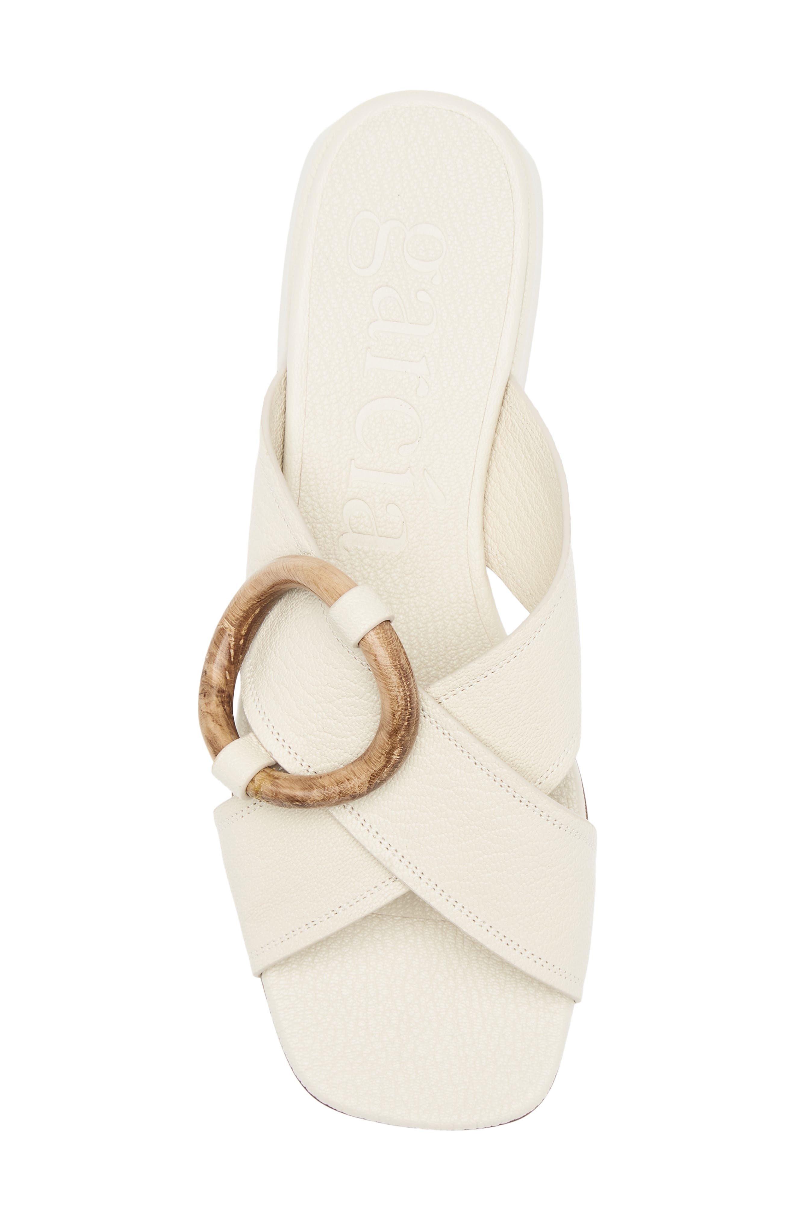 Pedro Garcia Edem Slide Sandal, Alternate, color, Ivory Petitgrain-Oak