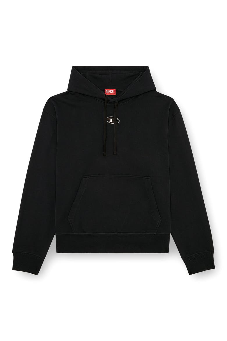 Oversize Metallic Logo Hoodie, Alternate, color, DEEP/ BLACK