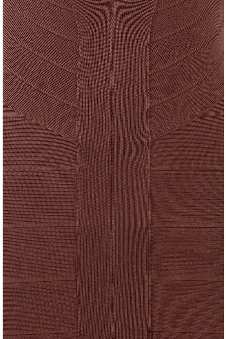 The Plunge Bandage Halter Minidress, Alternate, color, CHOCOLATE BROWN