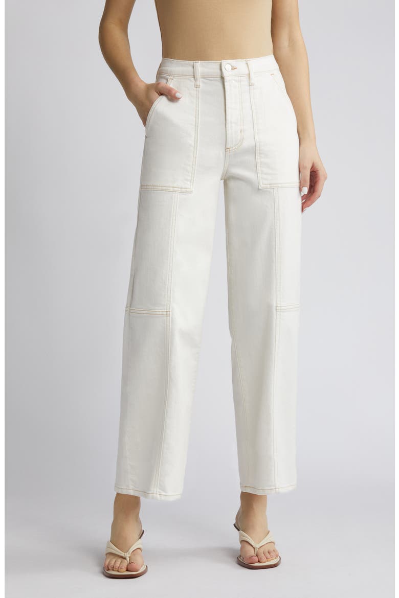 Getty Ankle Utility Pants, Main, color, VINTAGE ECRU CONTRAST STITCH