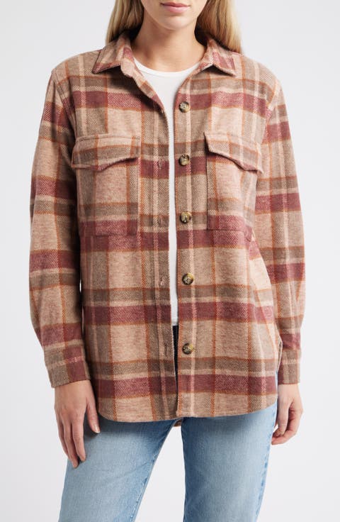 Taelyn Buffalo Plaid Oversize Button-Up Shirt