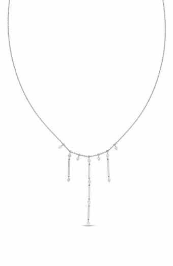 Bony Levy Aviva 18K White Gold Diamond Bar Frontal Necklace