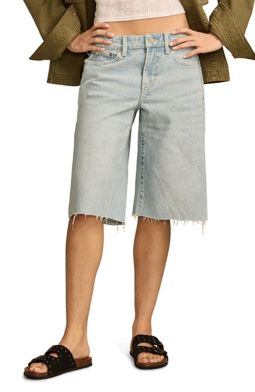 LUCKY BRAND LUCKY BRAND RAW HEM LOW RISE BAGGY DENIM SHORTS