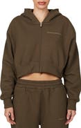 Good For Nothing Vintage  Tonal Crop Zip Hoodie