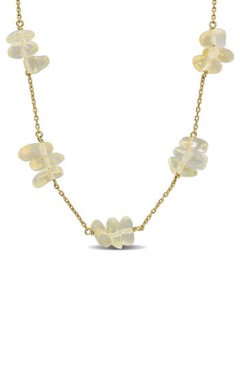 Delmar Gemstone Station Necklace In Gold