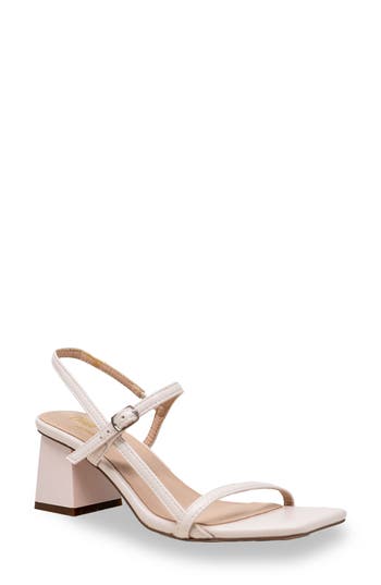 Chase & Chloe Chase And Chloe Maple Slingback Block Heel Sandal