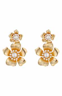 EYE CANDY LOS ANGELES Amelia Flower Drop Earrings