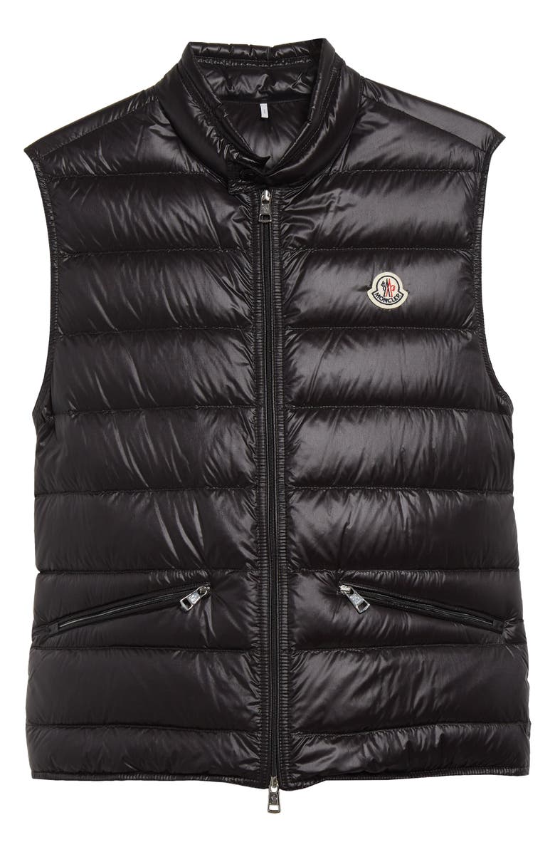 Moncler Gui Down Puffer Vest, Alternate, color, Black/ Black